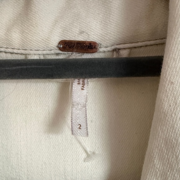 Free People Cream Lace Jean Jacket - Picture 2 of 7